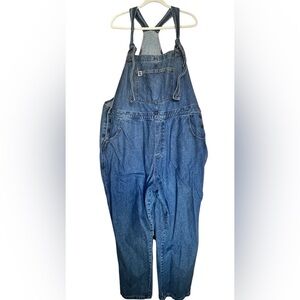 Lucy & Yak Denim Overalls UK 22R US 20R Blue Adjustable Straps Pockets